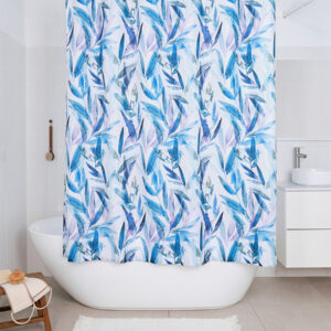 Голубая штора для ванной Akvarel