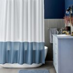 Белая тканевая штора для ванной Teriberka