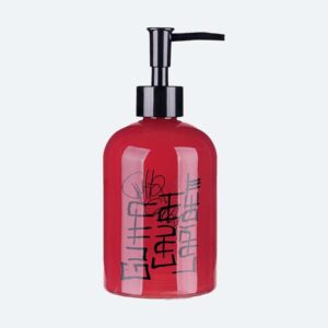 Красный стеклянный дозатор для мыла Graffity