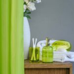 Зеленый стеклянный стакан для зубных щеток Bright Colors