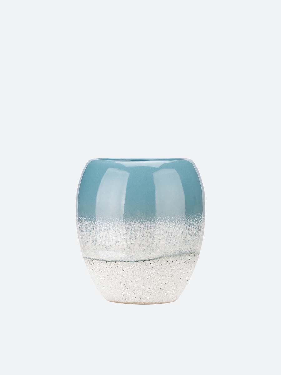 Голубой керамический стакан для зубных щеток Sukhona