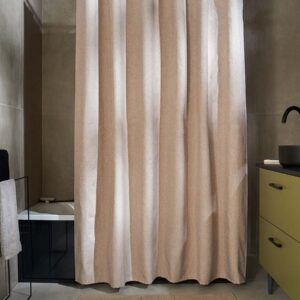 Бежевая тканевая штора Duna для ванной комнаты