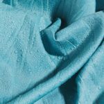 Тканевая штора для ванной градиентного бело-голубого цвета Sukhona