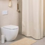 Мягкий коврик для ванной Nebeskvit из хлопка бежевого цвета