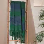 Теплый пушистый плед с бахромой Shangri La