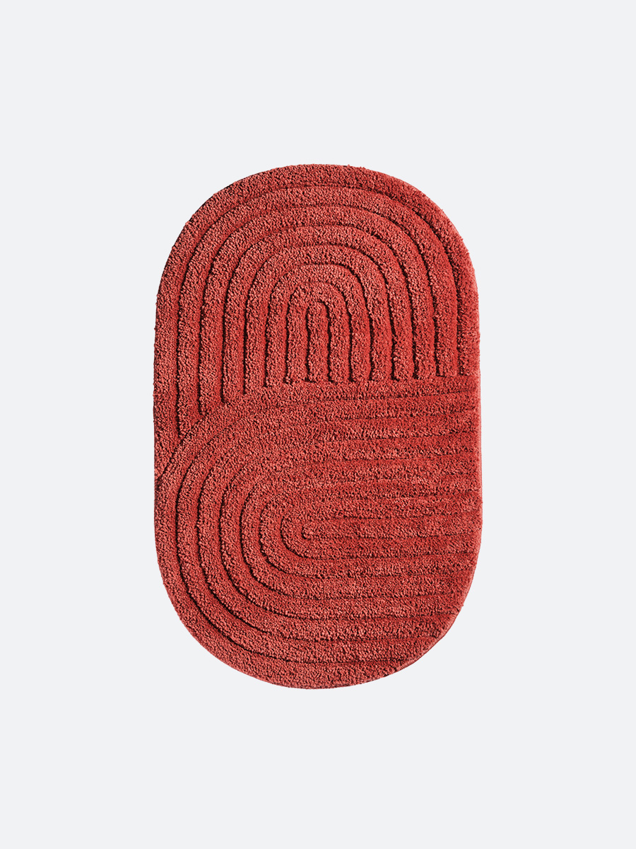 Мягкий коврик для ванной Velvet кораллового цвета